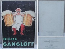 REPRODUCTION AFFICHE - BIERE GANGLOFF- PLANCHE - ANCIEN - VINTAGE