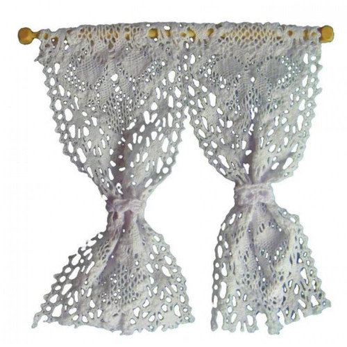 Rideaux dentelle blanc maison - dentelle,