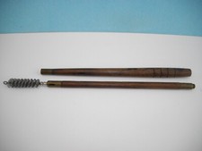 Brosse ancienne en métal à main nettoyage canon - goupillon arme  fusil pistolet