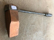 (n°29) OLD TOOL / outil ancien, gros fer à souder tête en cuivre 