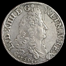 Écu Aux 8L 1er Type 1691 X Amiens Louis XIV Reformé