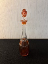 Carafe en cristal overlay orange style bohème