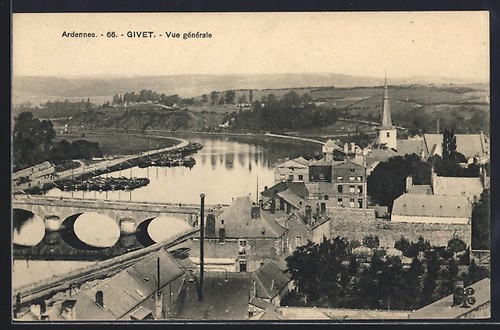Cpa givet ardennes vue - givet, /ardennes,