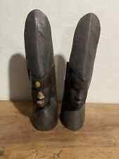 2 SCULPTURE BOIS 27 CM ART