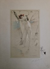 "L'INCONNUE" Litho L'ESTAMPE