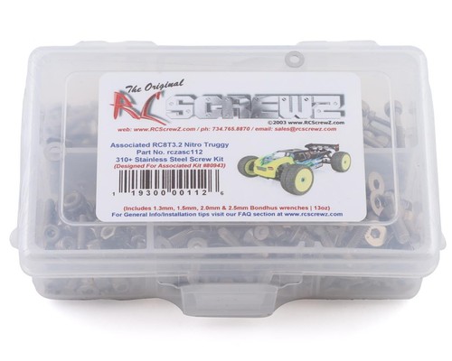 Screwz associated rc8t3 2 - associated, rc8t3.2