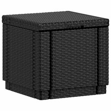 Keter Pouf de Rangement Cube Tabouret Coffre Siège Repose-Pieds Boîte Jardin vid