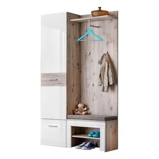 Ensemble Dressing "Gustavo X" 200cm Naturel & Blanc