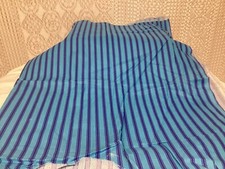 COUPON DE TISSU RAYURES BLEU _