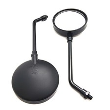 2 pièces Universel Moto Miroirs Filetage de 10 mm Rétroviseur Old School Bobber