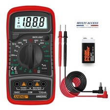 Multimètre Numérique Voltmètre 600V Testeur Electrique AC/DC  Écran LCD + Pile