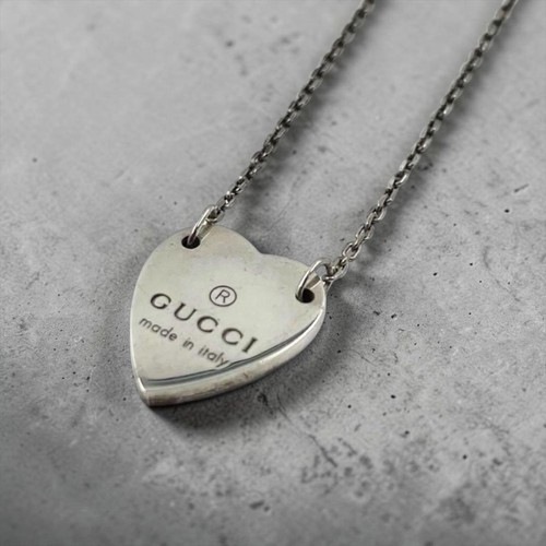 Collier plaque cœur gucci - collier, en