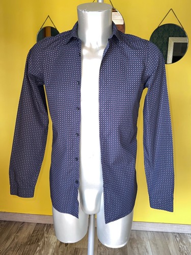 Chemise motifs bleu - chemise, à