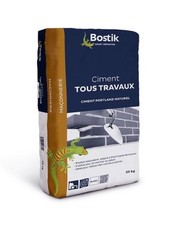 Ciment blanc béton courant mortier de montage 25kg BOSTIK
