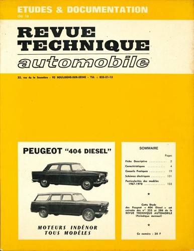 Revue technique automobile - revue,