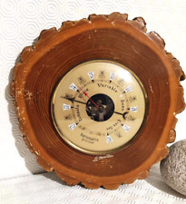 baromètre ancien mural en bois Le Mont-Dore vintage