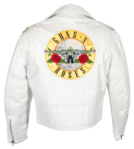 Veste cuir blanc guns n - en,