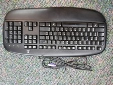 Logitech Deluxe Computer Keyboard PS2 Black Y-SU61 *TESTED*