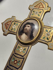 Christ Emaux Faience Limoges