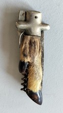 ancien couteau de chasse  SOLINGEN  Pied De Chevreuil, Et Tire-bouchon 