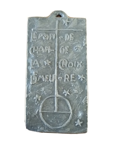 Plaque plomb ancienne - plaque,