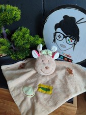 doudou cerf girafe vache bengy jungle beige marron vert noeud éléphant Rouge