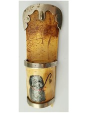 ANCIEN PORTE MONTRE A GOUSSET PEINT MAIN