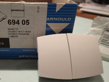 Arnould INITIA 69405 - Manette Double inter Va et vient Poussoir BLANC