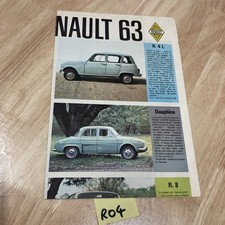 Renault 1963 R4 Dauphine Estafette R8 Caravelle Floride etc prospectus catalogue