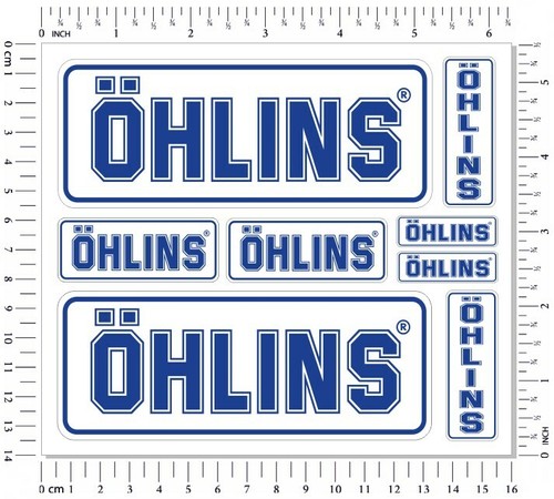 Ohlins fork shock stickers - stickers, set