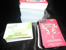 GROS LOT DE 204 CARTES CADEAU VIDES ILLICADO CADO SPIRIT CADHOC KADEOS TOYSRUS