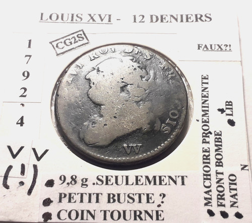 Fautee louis xvi deniers - louis,