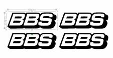 4x stickers BBS TAILLE D'UN STICKER 23x70mm