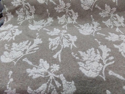 Tissu laine bouillie beige - tissu,
