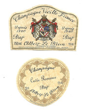 Etiquette - Champagne Vieille France, brut,  Albert Le Brun