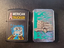 LOT DE 2 BRIQUETS NEUFS AMERICAN TRUCK CAMION AMERICAINS 1 TRISTAR STYLE ZIPPO