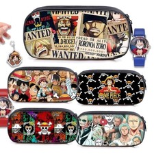 One Piece Trousse  Scolaire Crayon  Manga Fourniture Ecole Luffy Zoro Wanted 