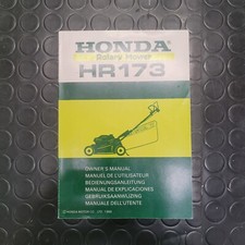 Manuelle Manual Livret Usage Entretien Tondeuse Lawn Mower Honda Hr 173 1988