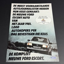 FORD ESCORT AUTO VAN HET JAAR / 4p folder brochure / 1981 NL Dutch (2)