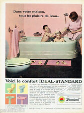 PUBLICITE ADVERTISING 115  1960  IDEAL-STANDARD salle de bain wc