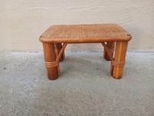 Tabouret Ancien En Bois Bambou