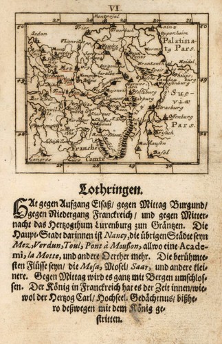 Lothringen carte gravée - lothringen,