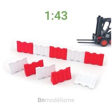 Lot Blocs Séparateurs 1/43, Type Jersey Chantier Miniature Modélisme Engins BTP