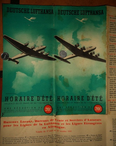 Ancien dépliant lufthansa - ancien,