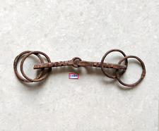 Mors De Bride En Fer Ancien Unique Et Primitif Sculpté À La Main I835