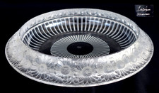 LALIQUE Grande Coupe Modèle « Marguerites » Centre de Table en Cristal  Signé