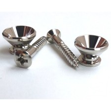 2 petits Attaches Courroie Nickel style Stratocaster + Vis