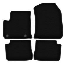 Tapis de sol en velours noir pour Peugeot e-208 II année 2019- set 4 pièces