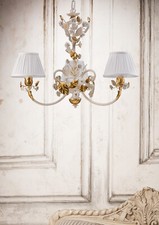 Lustre En Fer Forgé Blanc