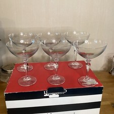 Coffret 6 Coupes A Dessert Leonardo Cristal 16 Cm Haut 11,5 Cm Diamètre Vintage 